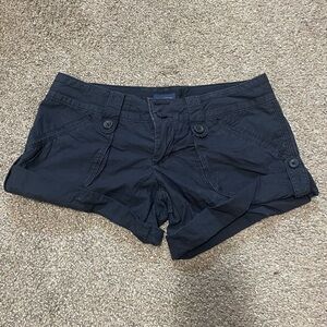 American Eagle Size 2 Navy Blue Cargo Shorts (adjustable length)